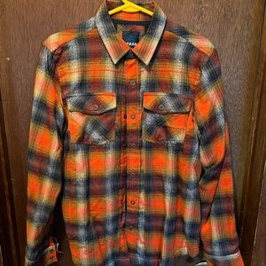 Prana thermal lined flannel shirt jacket